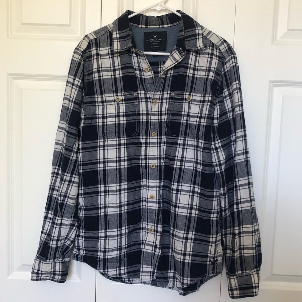 American Eagle Boyfriend Fit Flannel Shirt